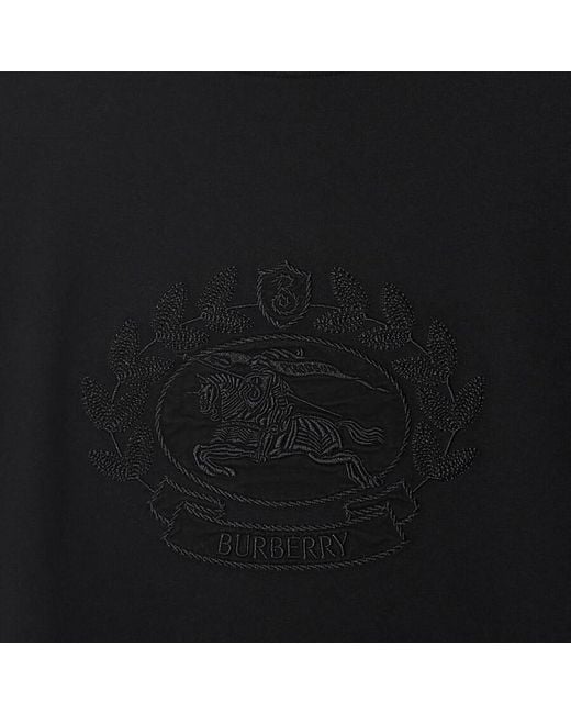 Burberry Black Ekd Cotton T-Shirt for men