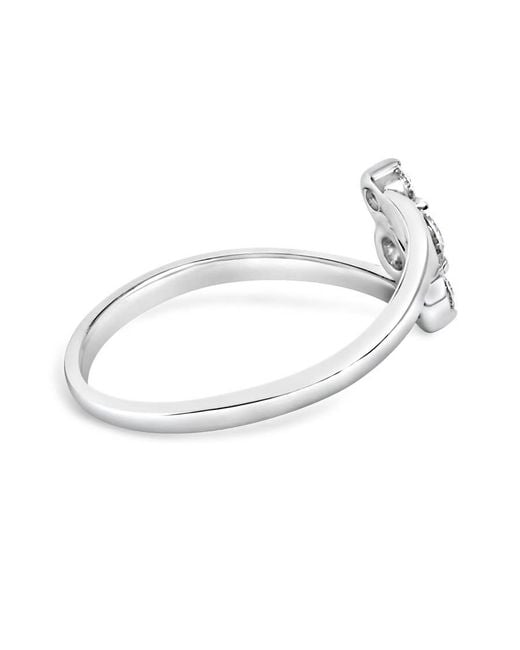 Haus of Brilliance White 10K 1/4 Cttw Lab Grown Diamond Vertical Three Stone Ring