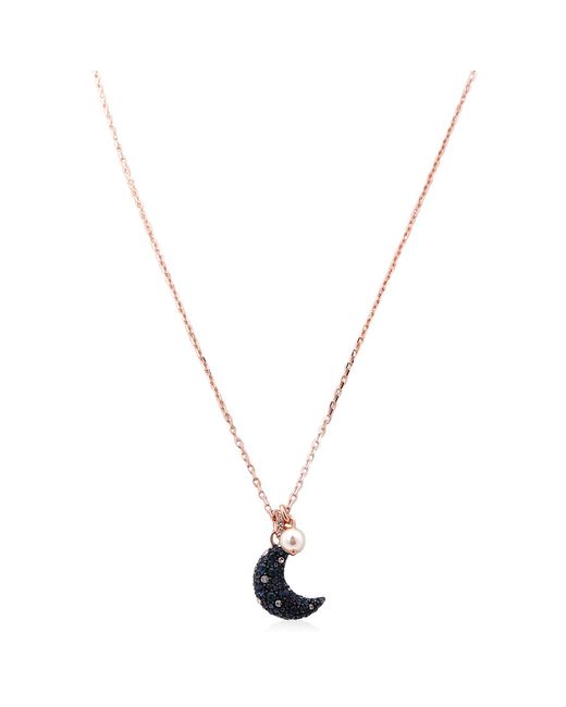 Swarovski Metallic Luna Pendant Rose Shiny Multi