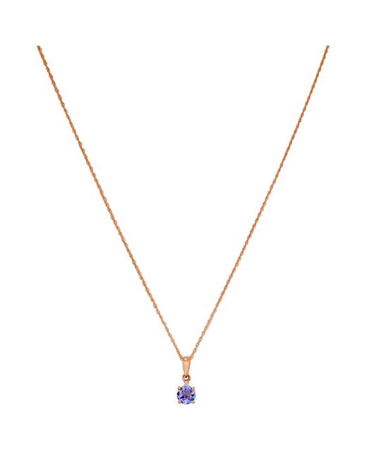 Amour Metallic Tanzanite And Diamond Pendant With Chain