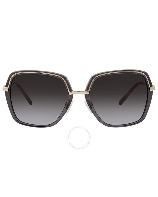 Michael Kors Black Gray Gradient Square Sunglasses Naples Mk1075 10148g 57