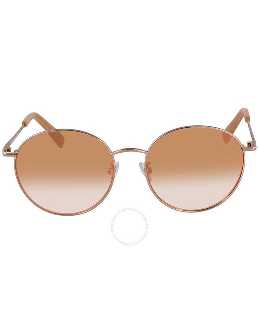 Balmain Brown Orange Gradient Round Sunglasses