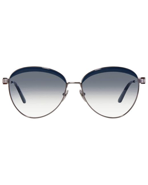 Calvin Klein Blue Gradient Oval Sunglasses Ck19101s 430