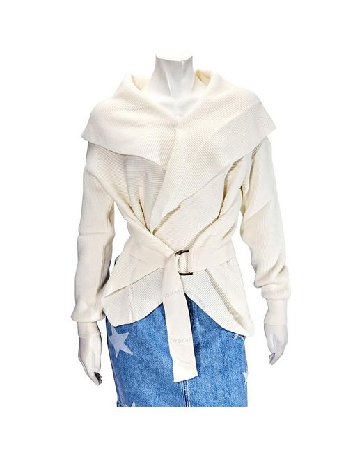 Stella McCartney White Blazer Knit Wrap Jacket