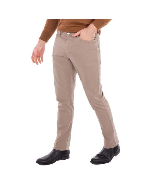 Zegna Natural Ermenegildo Roccia Stretch-Cotton Denim Jeans for men