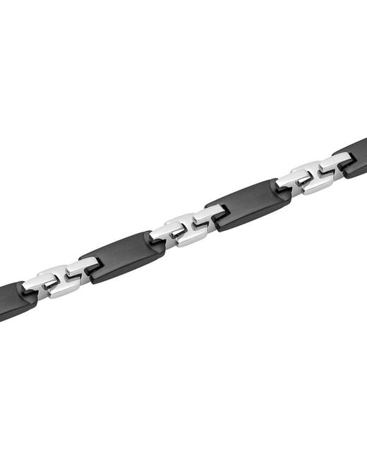 Robert Alton Metallic And Stainless Steel Tag Bracelet for men