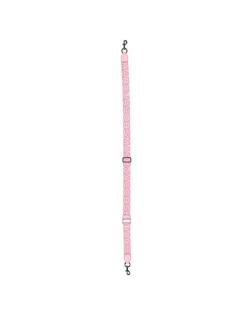 Marc Jacobs White The Thin Outline Logo Webbing Strap
