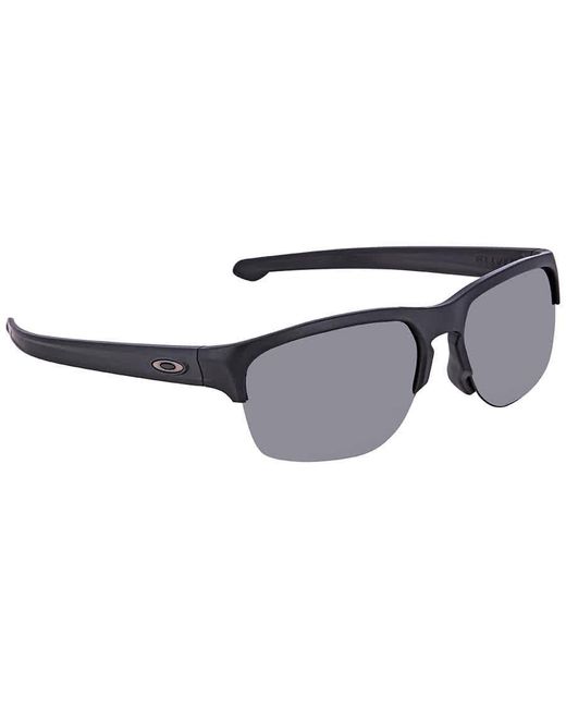 Oakley Gray Silver Edge Prizm Grey Round Mens Sunglasses  941401 63 for men