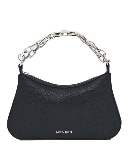 McQueen Blue Mini T-Buckle Clutch Bag