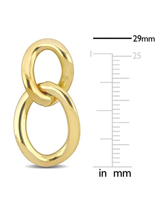 Amour Metallic Open Oval Double Link Earrings for men