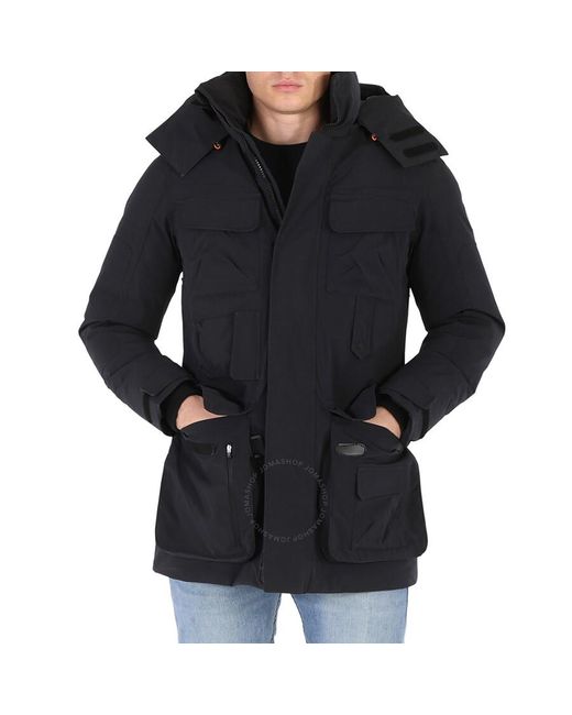 Save The Duck Black Logo Down Jacket for men