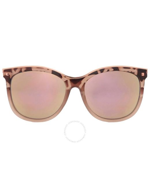 Guess Factory Brown Bordeaux Mirror Cat Eye Sunglasses Gf0302 56u 60