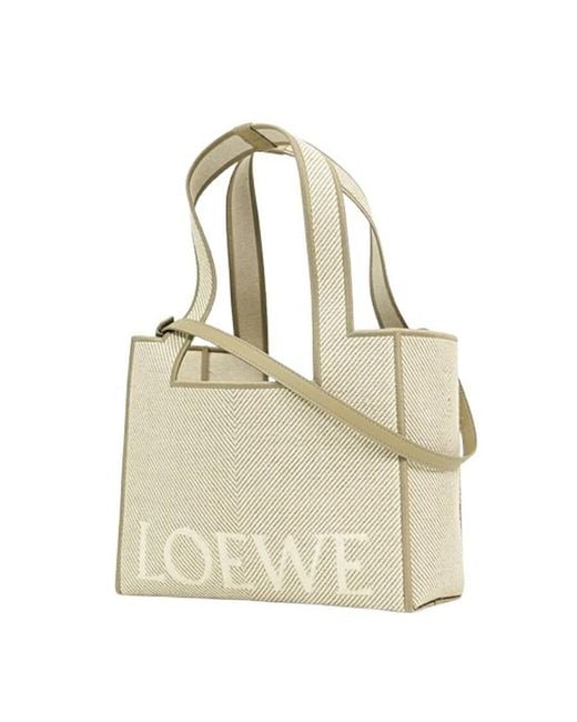 Loewe Metallic Medium Font Tote Bag