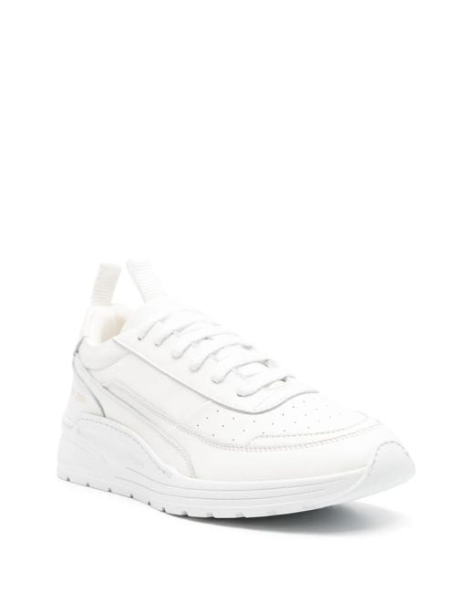Common Projects White Track 90 Leather Sneakers