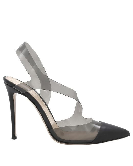 Gianvito Rossi Metallic Cut-Out Pointed Pumps, Brand Size 36 Us