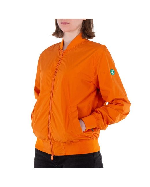 Save The Duck Orange Amber Olen Bomber Jacket