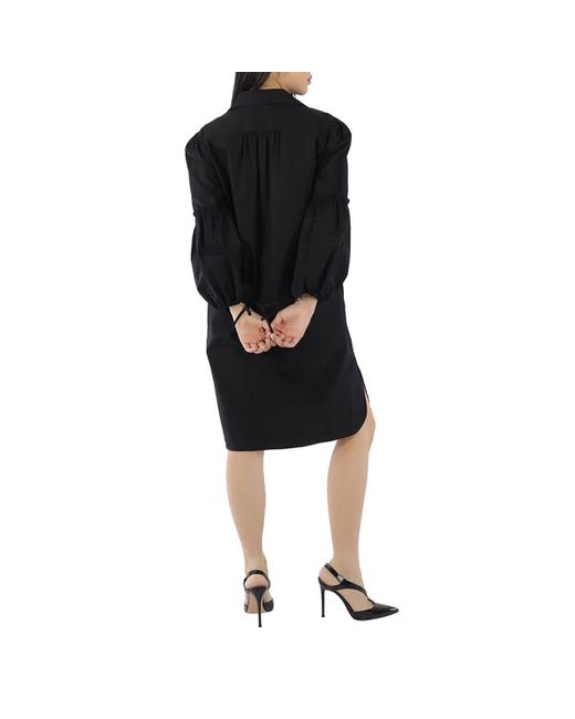 Max Mara Fedora Poplin Full-sleeve Tunic Dress in Black | Lyst UK