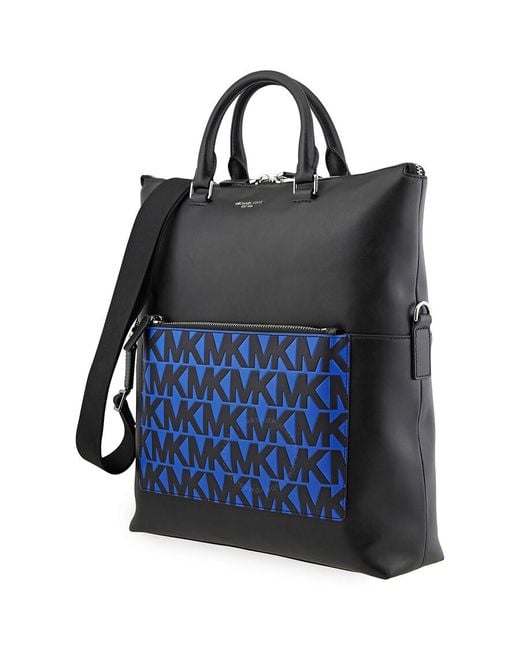Michael Kors Black Greyson Leather Logo Tote Bag for men
