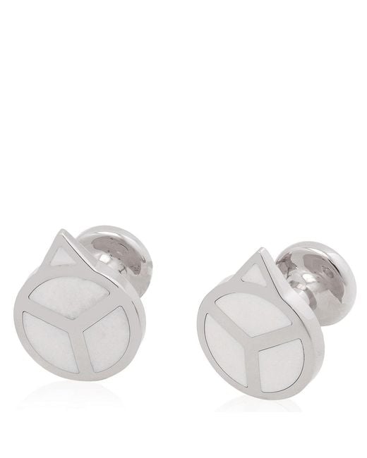 Rolex Metallic 18 Kt Hand Cufflinks for men
