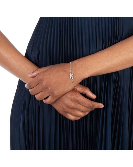 Swarovski Metallic Ladies Hyperbola Infinity Bracelet, Size Medium