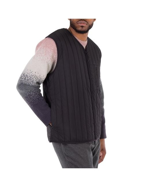 Rains Black Banja Quilted Liner Vest for men