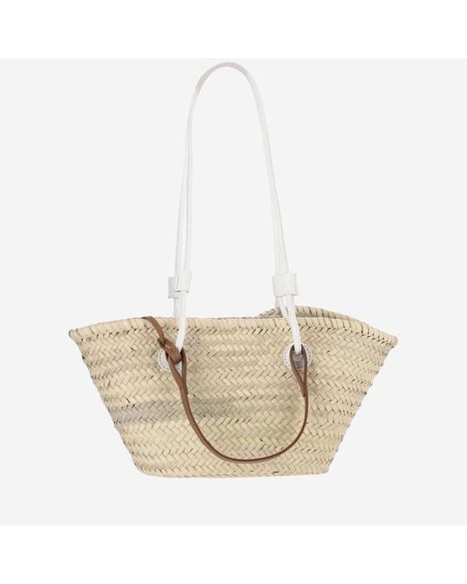 Filippo Catarzi 1910 Natural Straw Bag With Logo