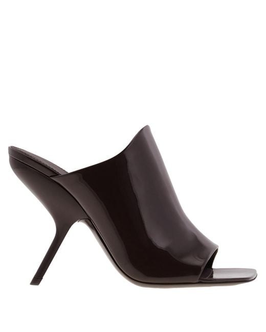 Ferragamo Brown Ferragamo Era X5 Patent Leather Mules, Size 7 C