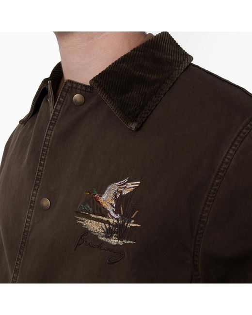 Burberry Green Cotton Field Jacket for men