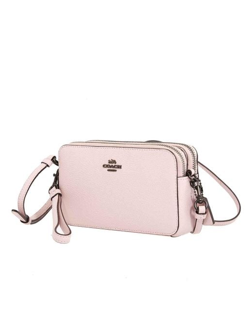 COACH Ladies Pink Pebble Leather Kira Crossbody Lyst