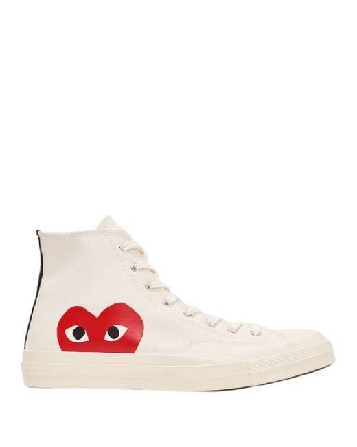 Comme des Garçons White X Converse Chuck High-Top Sneakers, Brand Size 6 Us for men