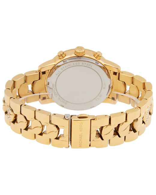 Michael kors ritz on sale pave gold tone watch