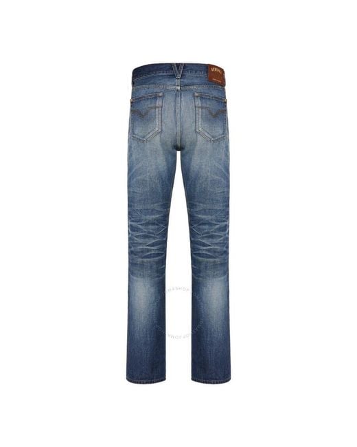 Versace Blue Regular-Fit Denim Jeans, Waist for men