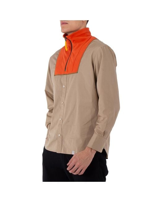 Kolor Natural Two-Toned Buttoned Down Sweatshirt, Brand Size 2 for men