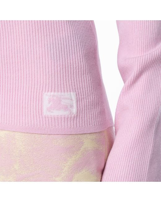 Burberry Pink Ekd Wool Blend Sweater
