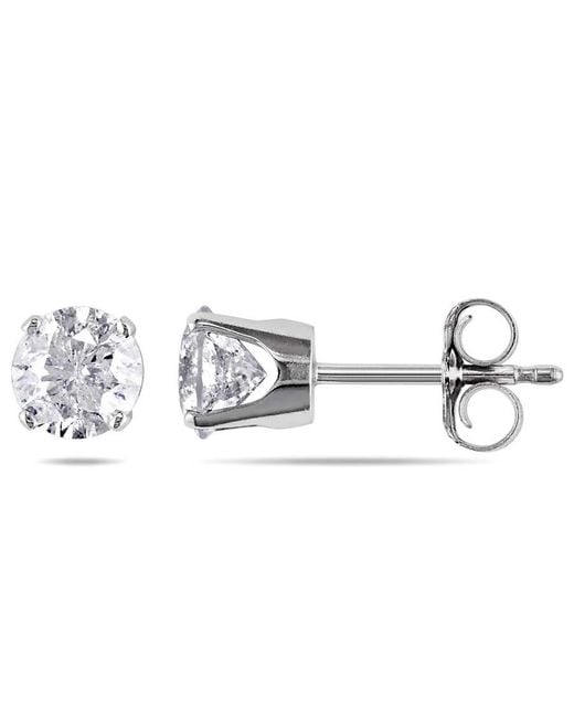 Amour Metallic 1 Ct Tw Diamond Stud Earrings