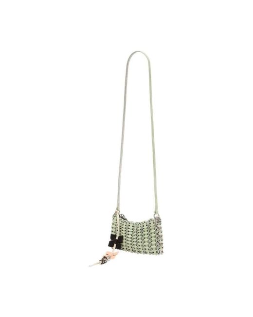 Rabanne Metallic Studded Calfskin Crossbody Bag