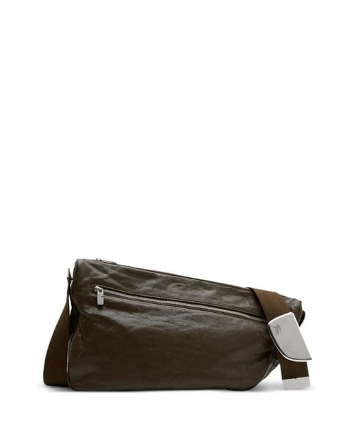 Burberry Brown Large Shield Nappa Messenger Bag for men