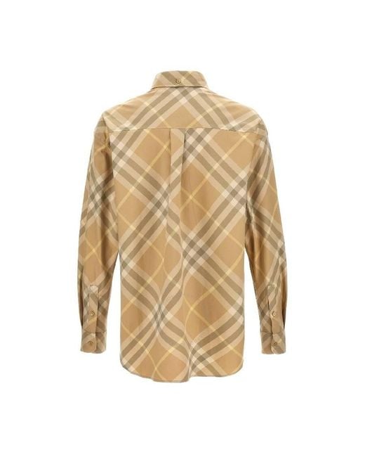 Burberry Natural Check Cotton Shirt for men