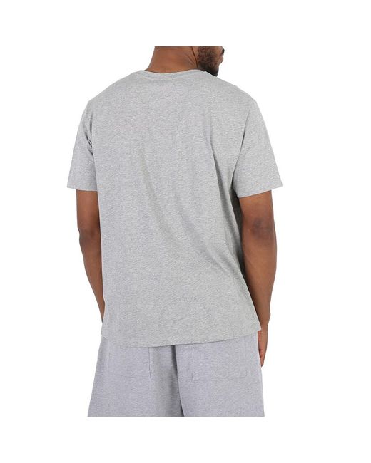 Balmain Gray Reflective Logo Oversized Cotton T-shirt for men