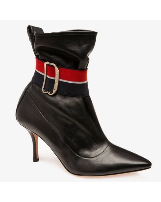 Bally Black Bette Betsy 75 Leather Boots, Brand Size 35 Us