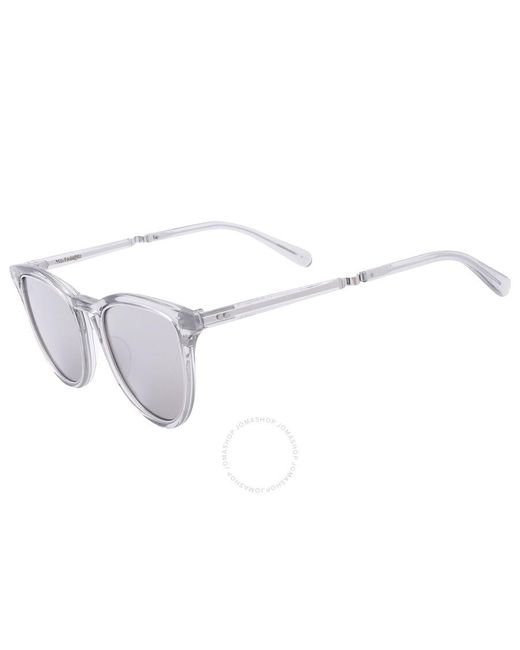 Mr. Leight Gray Runyon Sl Platinum Cat Eye Sunglasses Ml2004 Grystn-plt/24kplt 51