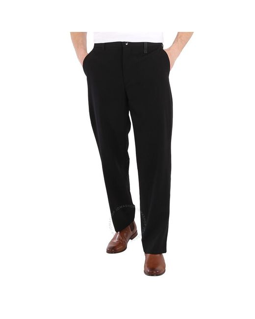 Burberry Black Wool Cut-out Wide-leg Trousers for men