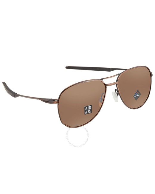 Oakley Brown Contrail Prizm Tungsten Polarized Aviator Sunglasses  414706 57 for men