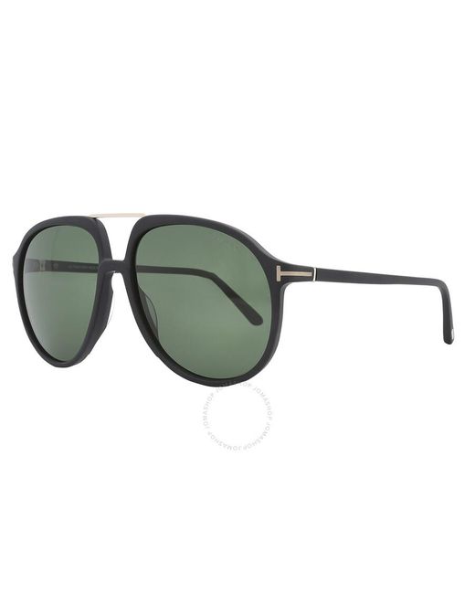 Tom Ford Archie Green Pilot Sunglasses Ft1079 02n 58
