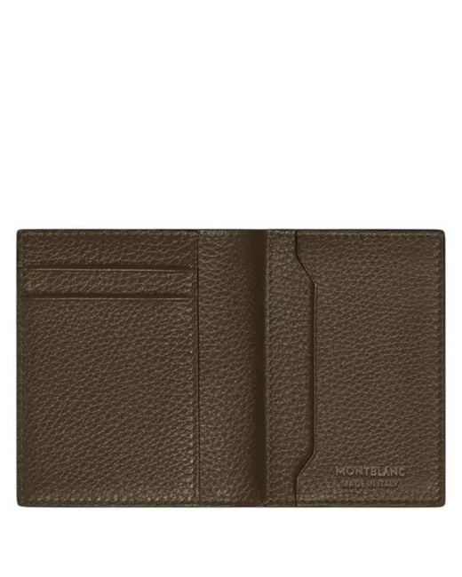 Montblanc Green Grain Leather 4Cc Card Holder for men