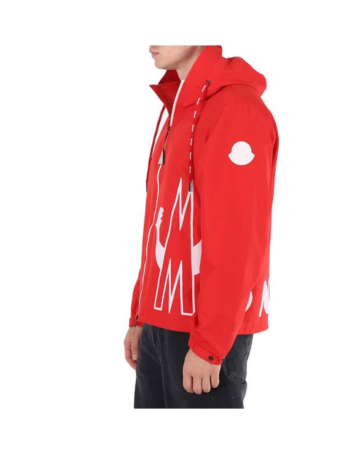 Moncler Red Mythos Micro-sport Nylon Logo Jacket for men