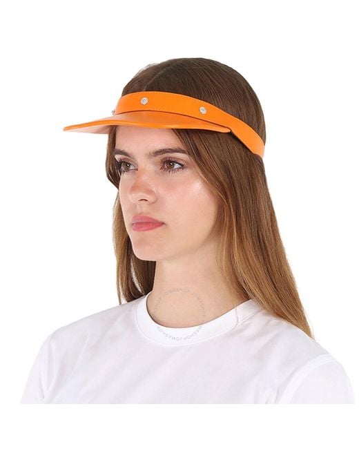 Burberry Orange Bright Zipped-pouch Visor Hat