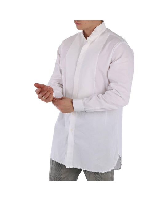 Burberry White Loxton Trim Fit Dress Shirt for men