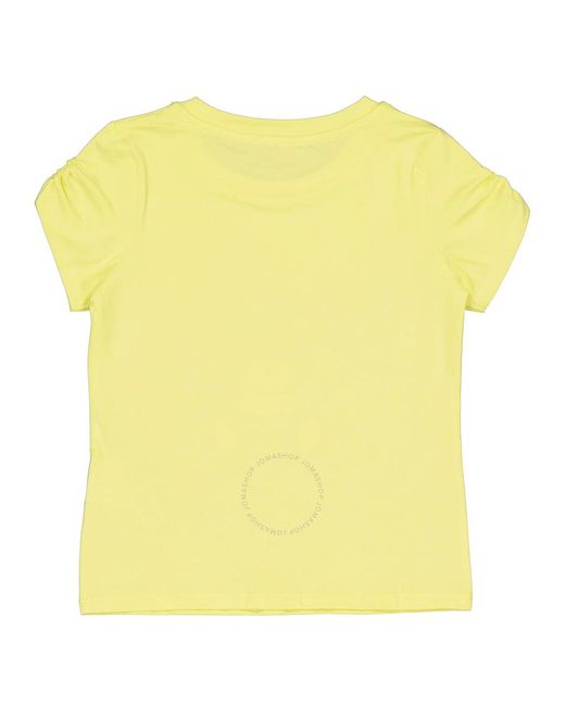 Moschino Yellow Girls Lemon Logo-print Cotton T-shirt
