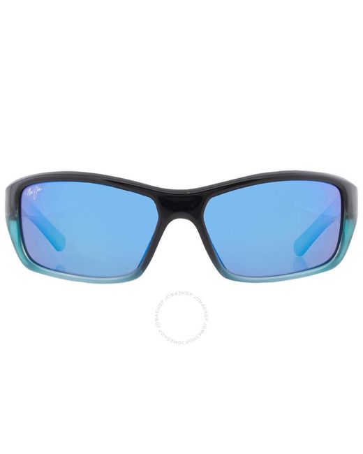 Maui Jim Barrier Reef Blue Hawaii Wrap Sunglasses B792-06c 62